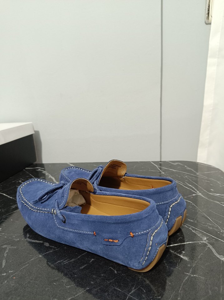 Mavi Süet Erkek Loafer Ayakkabı - Görsel 3