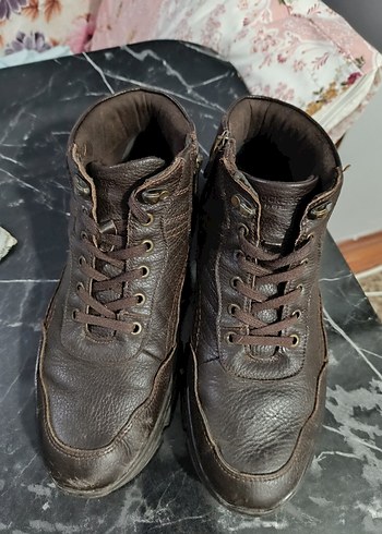 Erkek Kahverengi Deri Bağcıklı Bot - Görsel 5