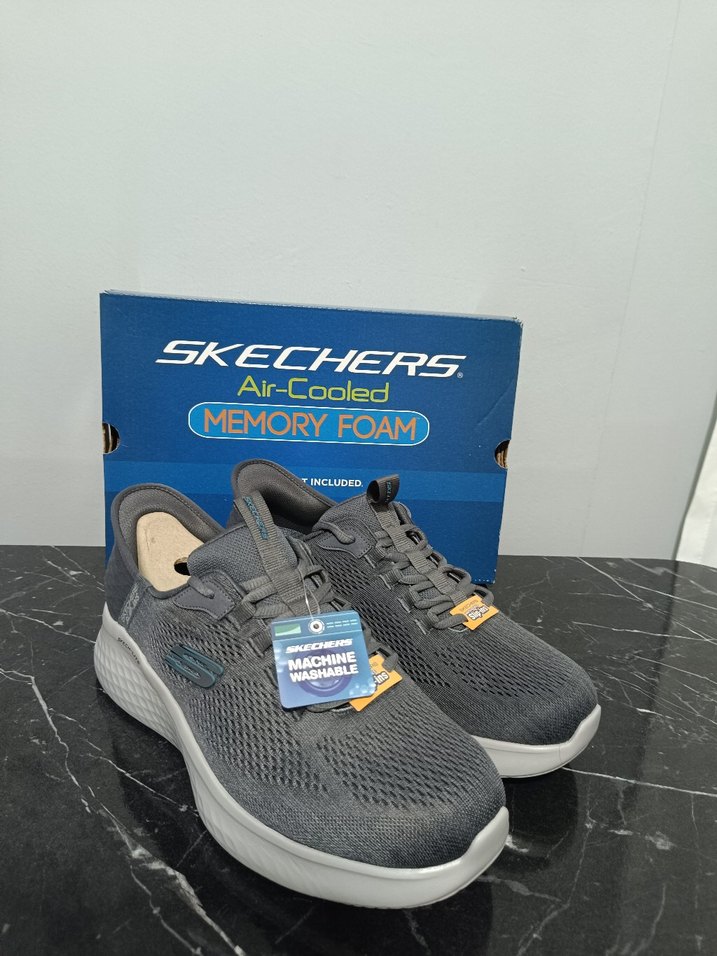 Skechers Gri Hafızalı Köpük Erkek Spor Ayakkabı - Görsel 5