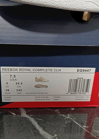 Beyaz Kadın Reebok Spor Ayakkabı Velcro - Görsel 6