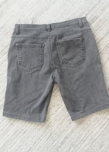 40 Beden Gri Mini Kadın Denim Şort