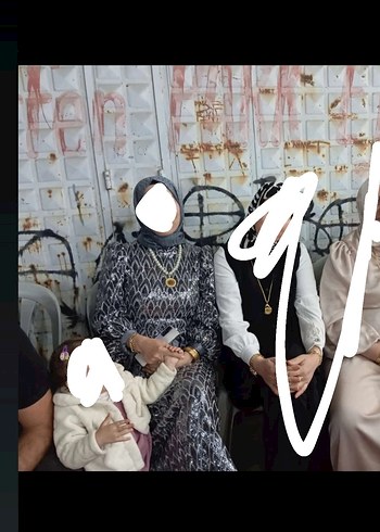 Uzun Kollu Gri pullu uzun elbise
