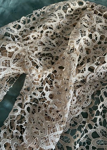 Bej Nakışlı Uzun Bohem Kadın Sabahlık - Görsel 3