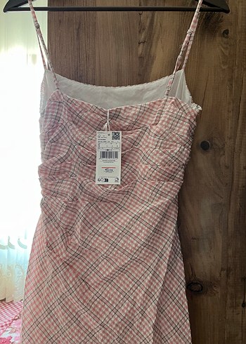 Mango Pembe Midi Elbise