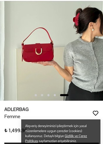 Beden kırmızı Renk Adlerbag kırmızı çanta