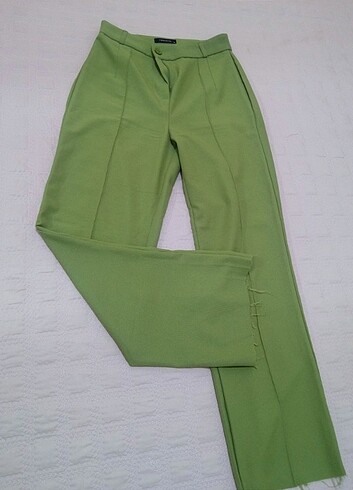 Fıstık yeşili kumaş Pantalon 
