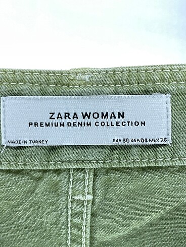 36 Beden yeşil Renk Zara Jean / Kot %70 İndirimli.