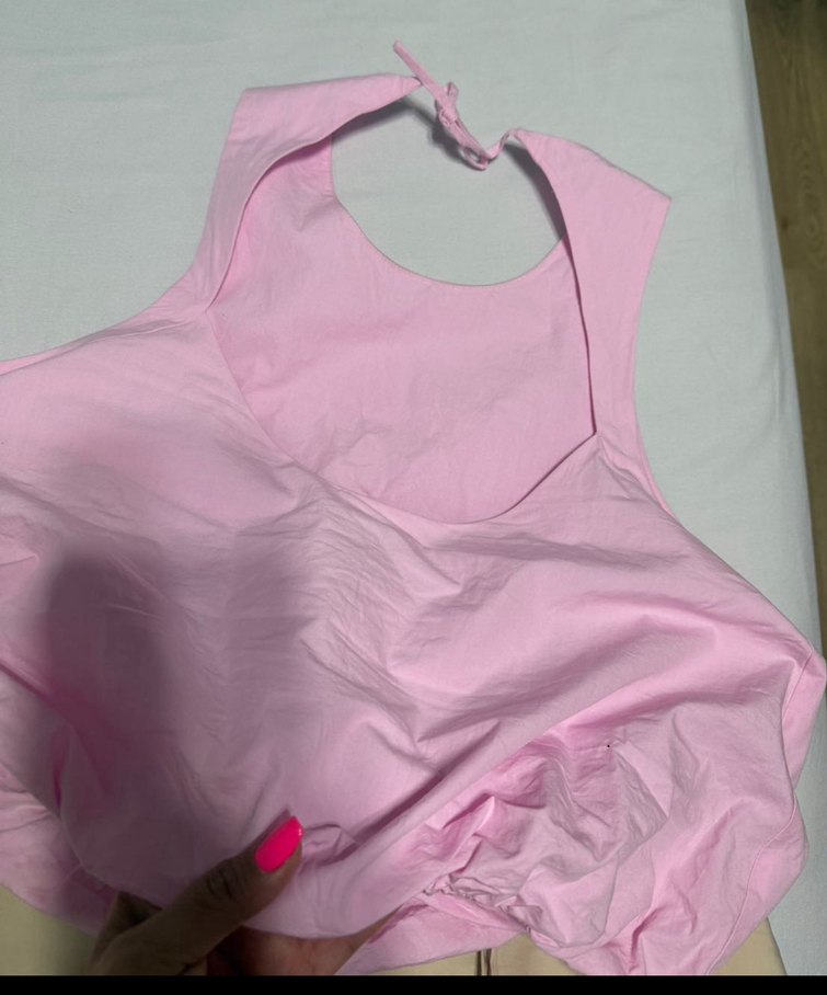 Pileli Loose Fit Mini Etek - Açık Pembe - Görsel 3