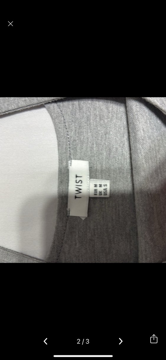 Gri Puantiyeli V Yaka Mini Crop Top - Görsel 3