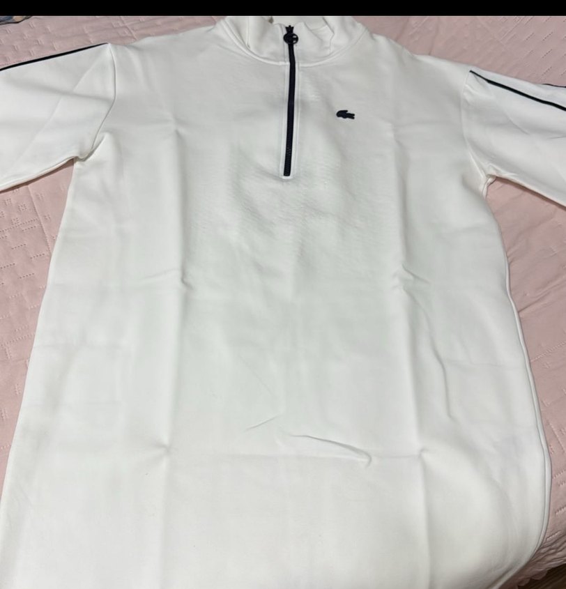 Beyaz Lacoste kadın elbise - Görsel 4