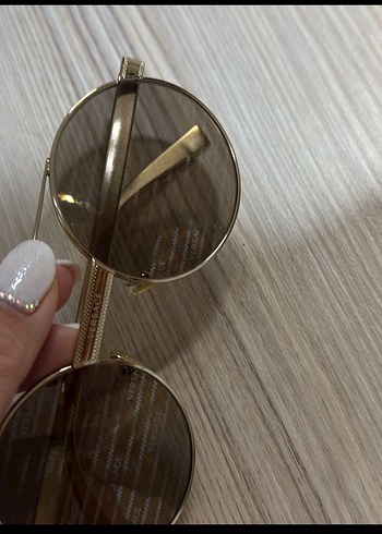 Zincir Detaylı Bej Kadın Güneş Gözlüğü versace orjinal