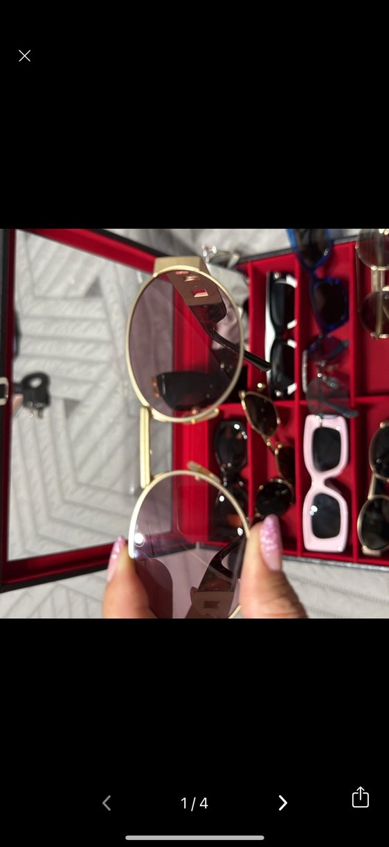 Gri Vintage Tokalı Kadın Güneş Gözlüğü - Görsel 2