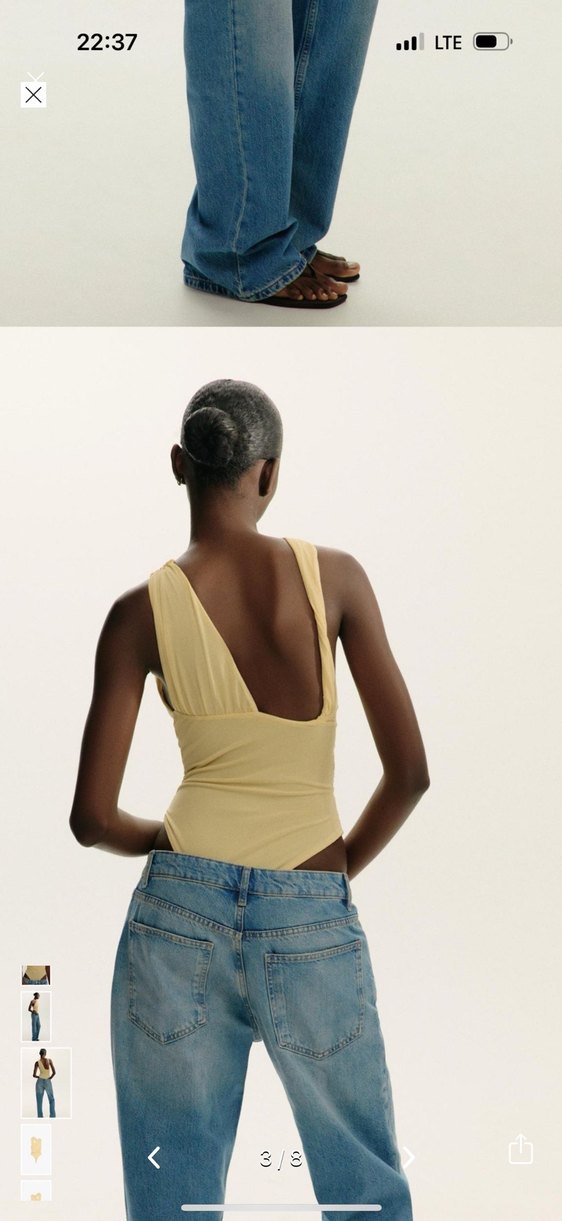 Sarı Askılı Straplez Fit Bluz - Görsel 3