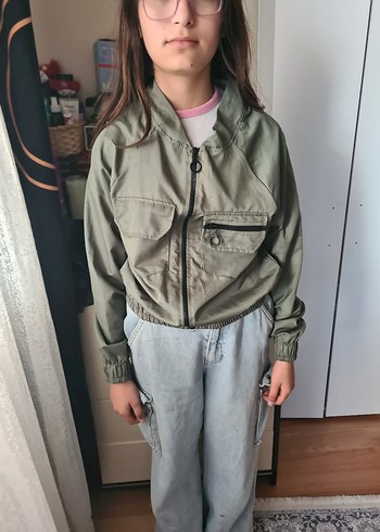 Beli Kemerli Gri Denim Kadın Ceket - Görsel 2