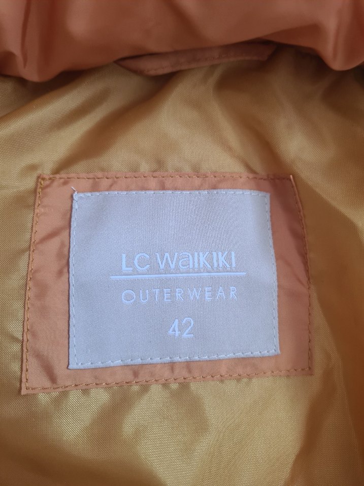 Sarı Kapüşonlu Uzun Kışlık Mont - Görsel 2