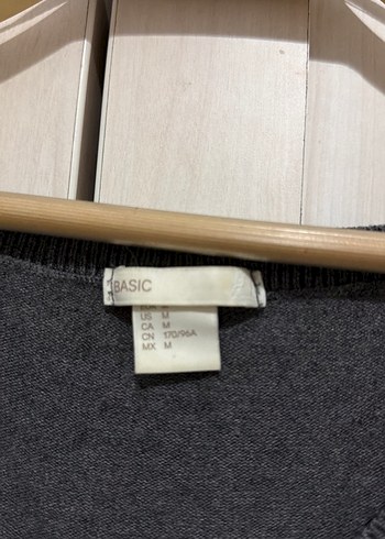 Gri V Yaka Kadın Triko Kazak - Görsel 2