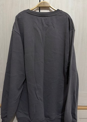 Gri Oversize Sweatshirt - Görsel 3