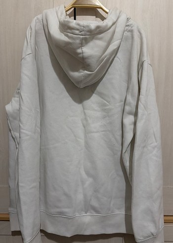 Beyaz Kapüşonlu Sweatshirt - Görsel 3