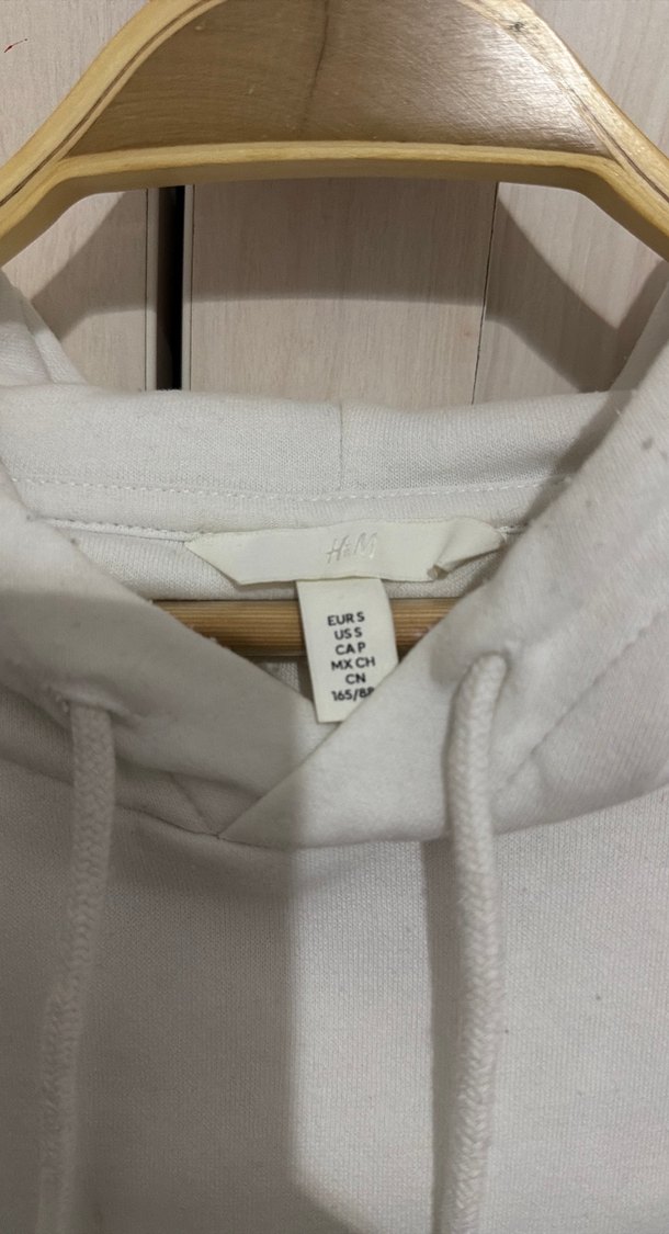 Beyaz Kapüşonlu Sweatshirt - Görsel 2