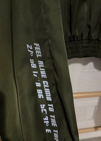 Haki Fermuarlı Ceket - Görsel 3