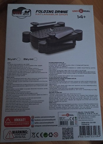 Siyah Katlanabilir Drone Model Kiti - Görsel 6