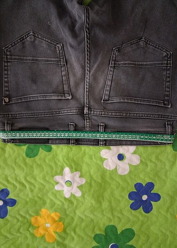 Gri Düğmeli Erkek Kot Pantolon - Görsel 5