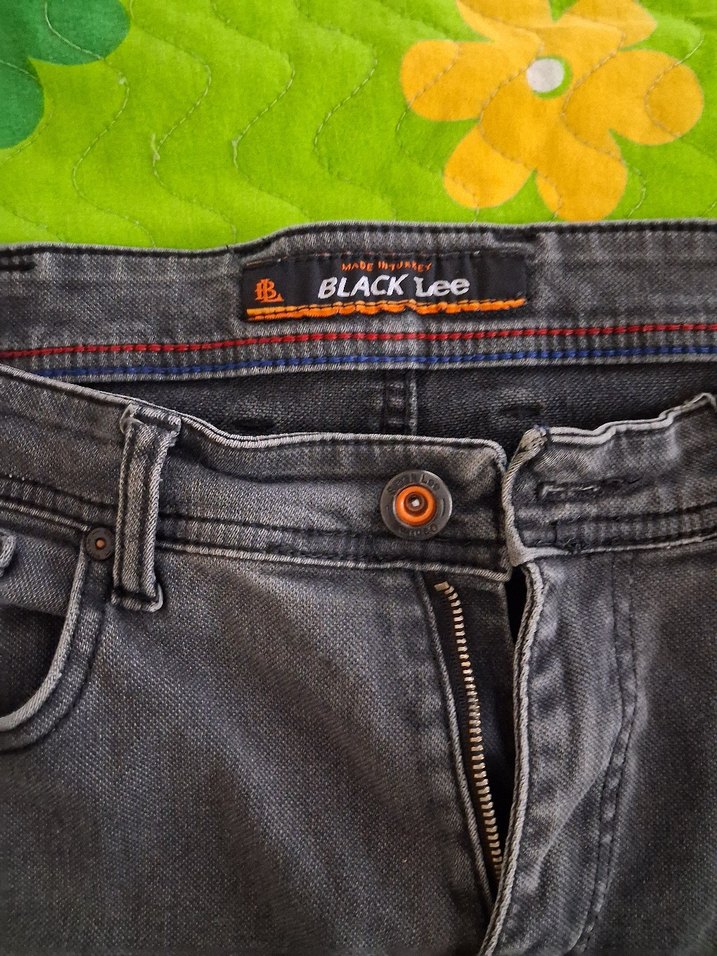 Gri Düğmeli Erkek Kot Pantolon - Görsel 2