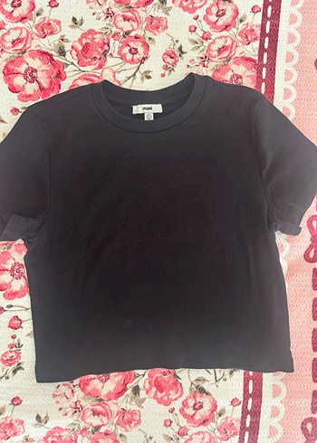 Kadın Siyah Pamuklu Basic Tişört