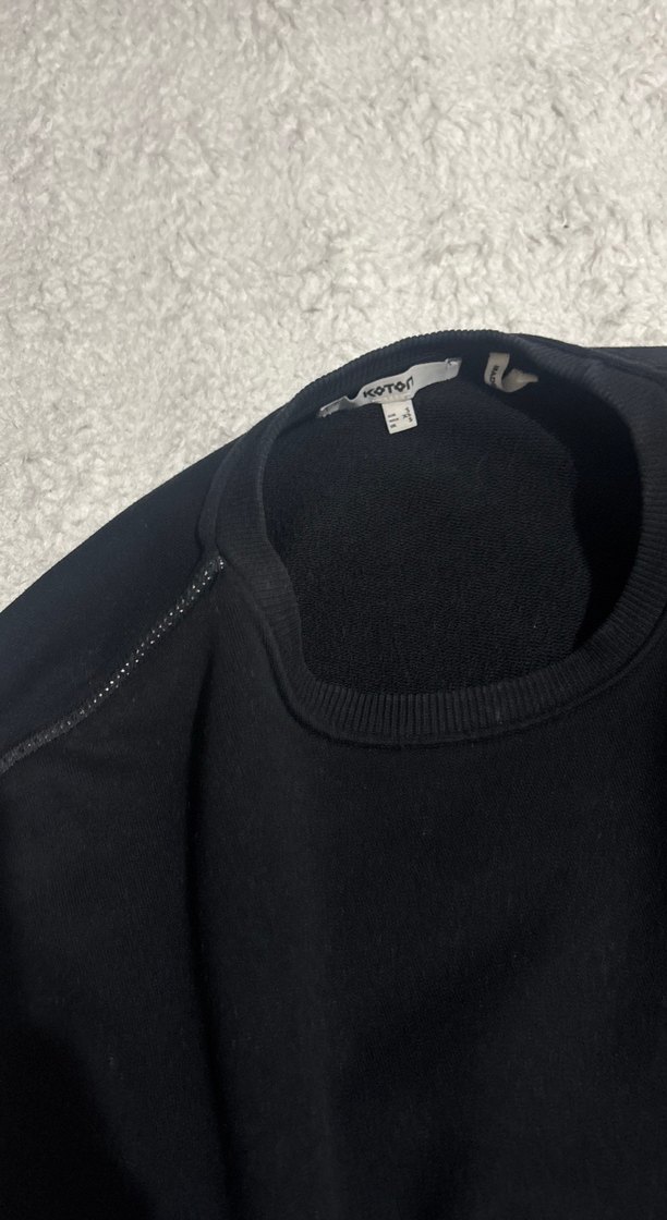 Siyah Kadın Uzun Kollu Sweatshirt - Görsel 2