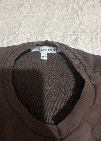 Kahverengi Uzun Kollu Kadın Sweatshirt - Görsel 2