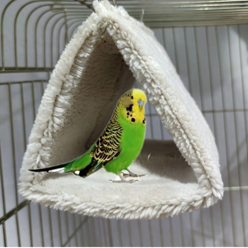 Gri Peluş Kuş Kafesi Asma Yuva - Görsel 2