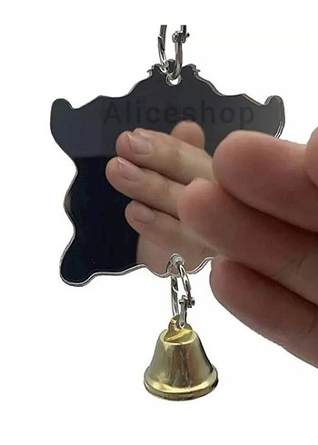  Beden Kuşlar için Askılı Ayna ve Çan Oyuncağı