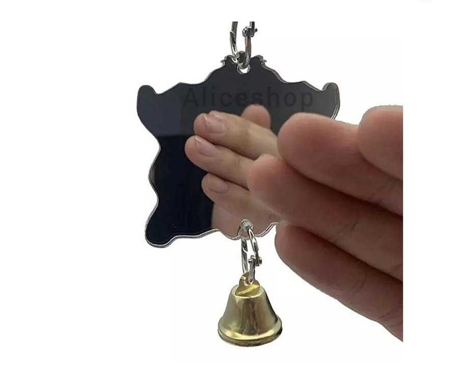 Kuşlar için Askılı Ayna ve Çan Oyuncağı - Görsel 3
