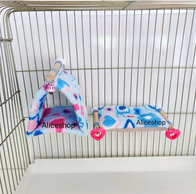 Renkli Kalp Desenli Kuş Oyun Salıncağı ve Çadırı - Görsel 3