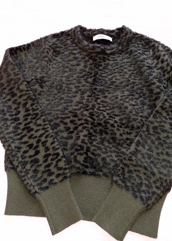 Kahverengi Tüylü Kadın Triko Kazak - Görsel 3