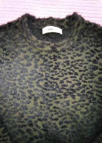 Kahverengi Tüylü Kadın Triko Kazak - Görsel 2