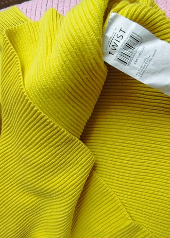 Kadın Sarı Pilili Uzun Kollu Triko - Görsel 3