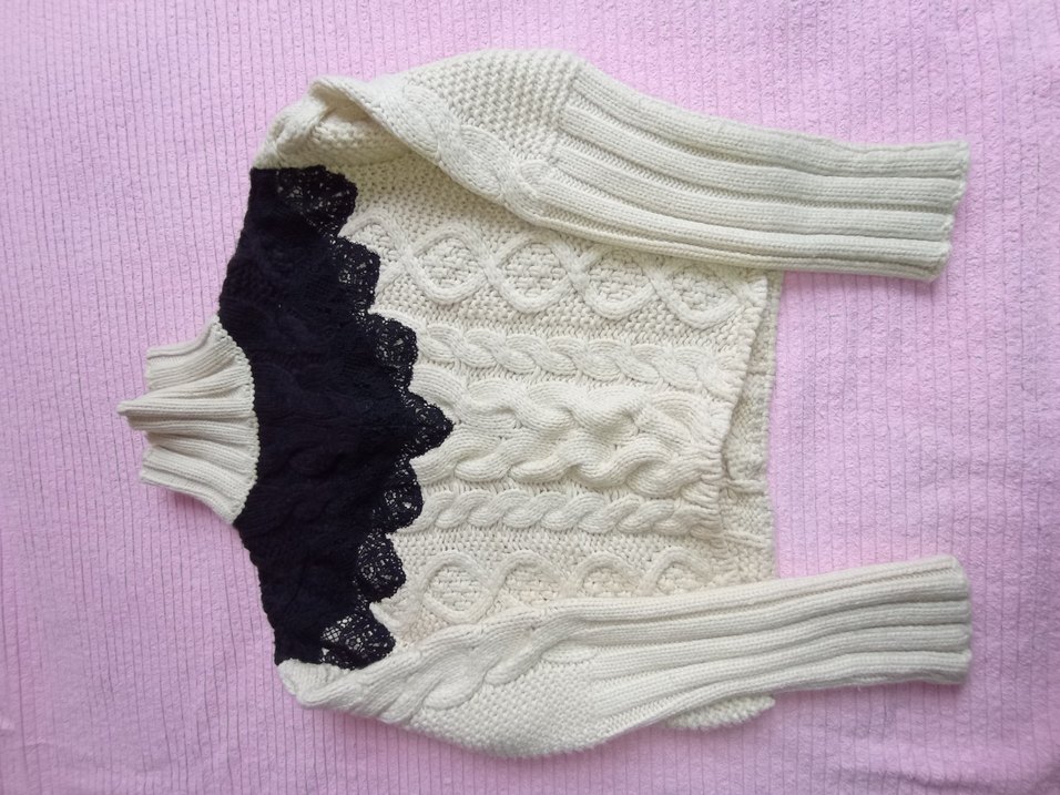 Dantel Detaylı Örgü Kadın Şal - Görsel 2