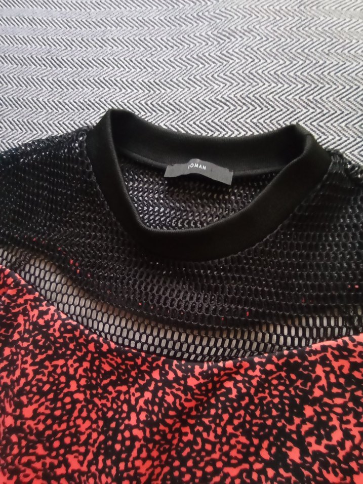 Kadın Kırmızı Desenli Uzun Kollu Triko - Görsel 2