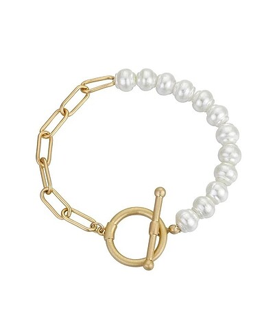 Accessorize İncili T kilitli bileklik
