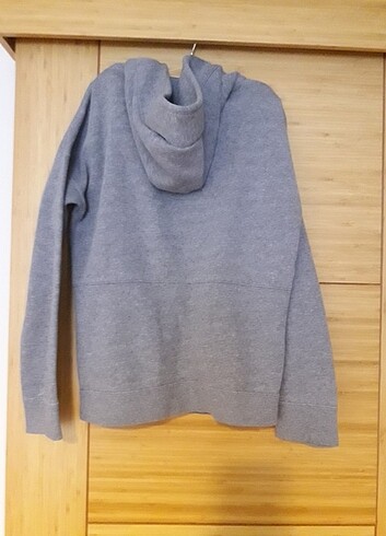 11-12 Yaş Beden gri Renk Nike Kapşonlu Fermuarlı Erkek Çocuk Sweatshirt