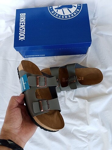 Birkenstock Haki Yesil Tokali Terlik