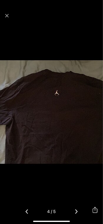 m Beden siyah Renk Jordan temiz kullanılmış tişört