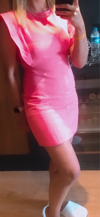 Pembe mini elbise 36 beden