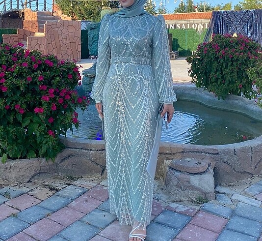 Taşlı abiye fatma dress