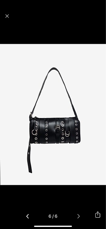 Aksesuarlı black bag çanta