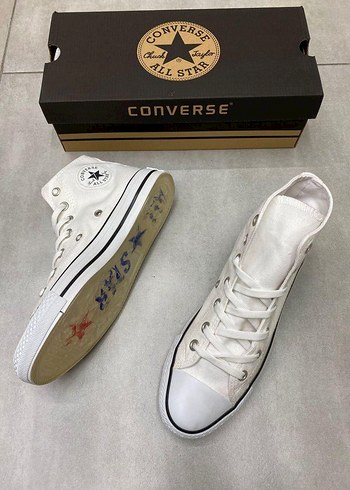 Beyaz Converse Kadın Spor Ayakkabı Platform Topuk