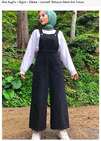 Siyah Pamuklu Salaş Tulum - Görsel 2