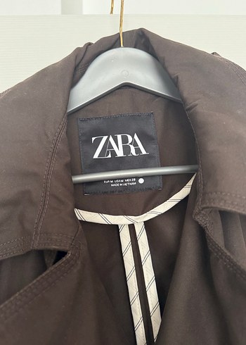 Zara Kahverengi su geçirmez Midi Kemerli Kadın Trençkot
