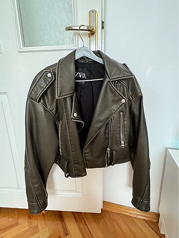 s Beden ZARA CROP DERİ CEKET